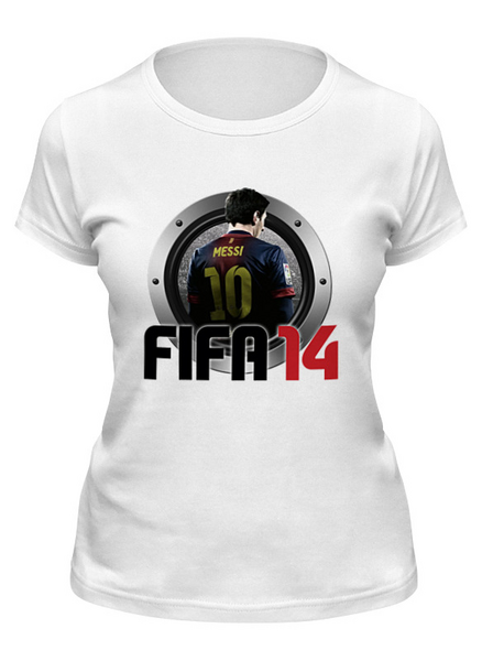Заказать женскую футболку в Москве. Футболка классическая FIFA 14 от THE_NISE  - готовые дизайны и нанесение принтов.