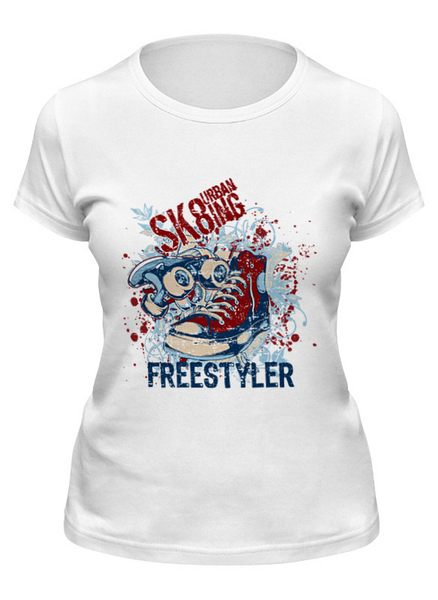 Заказать женскую футболку в Москве. Футболка классическая Freestyler от T-shirt print  - готовые дизайны и нанесение принтов.