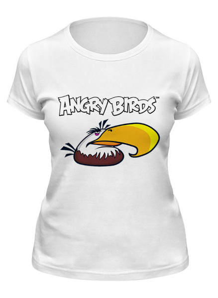 Заказать женскую футболку в Москве. Футболка классическая Angry birds  от ПРИНТЫ ПЕЧАТЬ  - готовые дизайны и нанесение принтов.