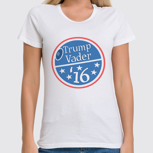Заказать женскую футболку в Москве. Футболка классическая Трамп Вейдер от mystylez - готовые дизайны и нанесение принтов.