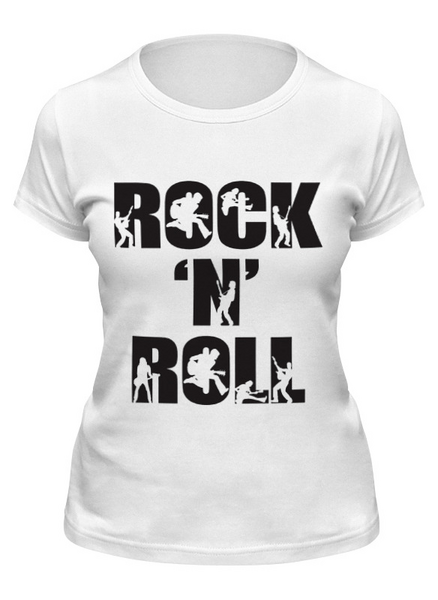 Заказать женскую футболку в Москве. Футболка классическая Rock N Roll от Leichenwagen - готовые дизайны и нанесение принтов.