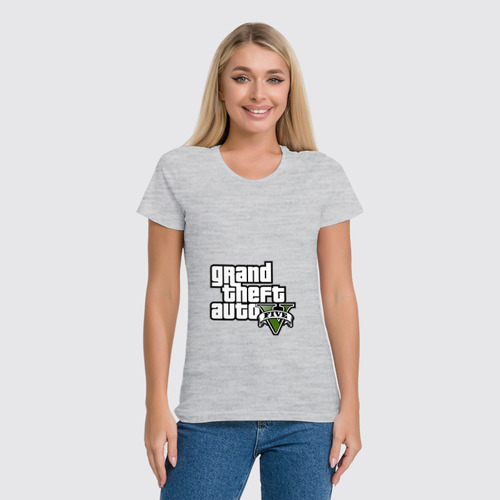 Заказать женскую футболку в Москве. Футболка классическая Grand Theft Auto 5 от BURNSHIRTS - готовые дизайны и нанесение принтов.