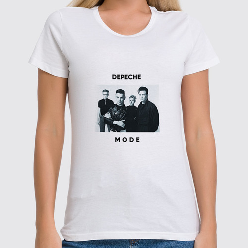 Заказать женскую футболку в Москве. Футболка классическая DEPECHE MODE от fotokoval@mail.ru - готовые дизайны и нанесение принтов.