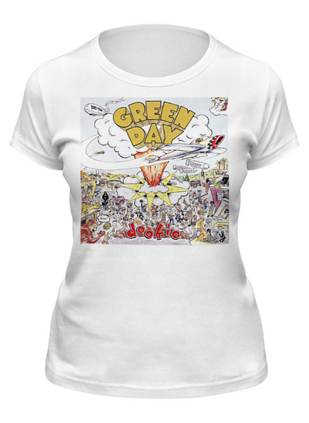 Заказать женскую футболку в Москве. Футболка классическая Green Day Dookie от diehard - готовые дизайны и нанесение принтов.