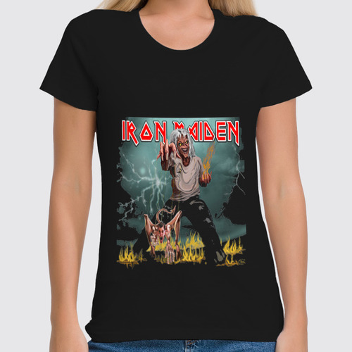 Заказать женскую футболку в Москве. Футболка классическая Iron Maiden от Fedor - готовые дизайны и нанесение принтов.