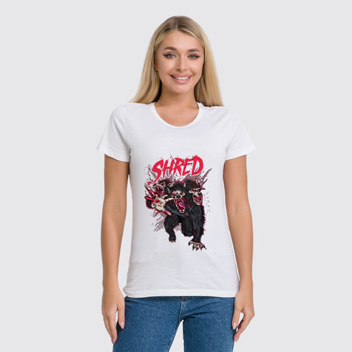 Заказать женскую футболку в Москве. Футболка классическая SHRED от T-shirt print  - готовые дизайны и нанесение принтов.