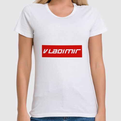 Заказать женскую футболку в Москве. Футболка классическая Vladimir от THE_NISE  - готовые дизайны и нанесение принтов.