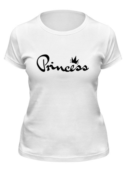 Заказать женскую футболку в Москве. Футболка классическая Princess от Наталия  - готовые дизайны и нанесение принтов.