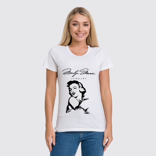 Заказать женскую футболку в Москве. Футболка классическая Marilyn Monroe от Leichenwagen - готовые дизайны и нанесение принтов.