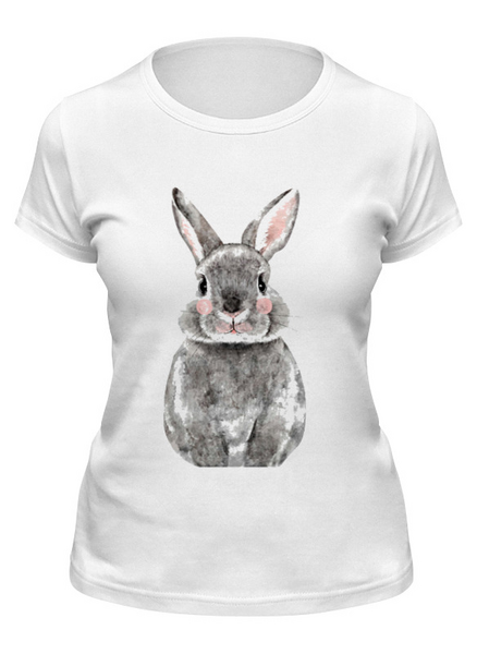 Заказать женскую футболку в Москве. Футболка классическая "Кролик" от Re  Tyan - готовые дизайны и нанесение принтов.