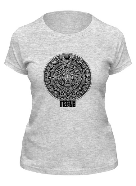 Заказать женскую футболку в Москве. Футболка классическая Maya Calendar от balden - готовые дизайны и нанесение принтов.