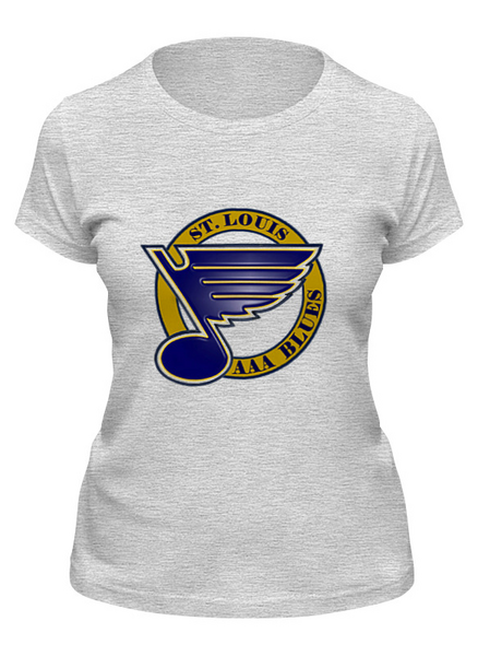 Заказать женскую футболку в Москве. Футболка классическая St Louis Blues / NHL USA от KinoArt - готовые дизайны и нанесение принтов.
