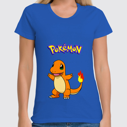 Заказать женскую футболку в Москве. Футболка классическая PoKeMon Charmander от EDJEY  - готовые дизайны и нанесение принтов.