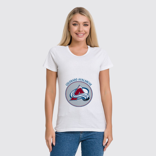 Заказать женскую футболку в Москве. Футболка классическая Colorado Avalanche от kspsshop - готовые дизайны и нанесение принтов.