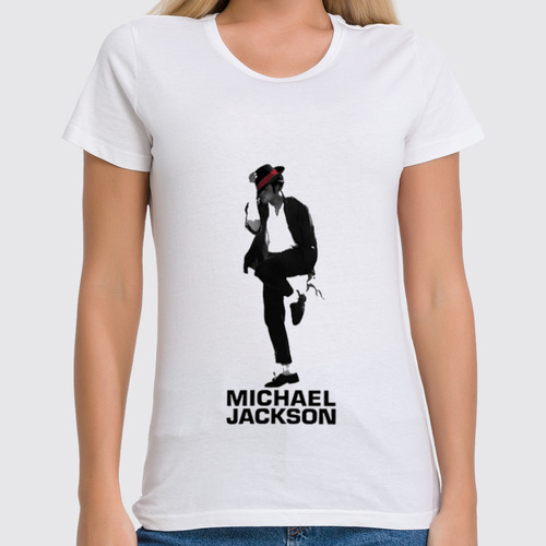 Заказать женскую футболку в Москве. Футболка классическая Michael Jackson от carolina - готовые дизайны и нанесение принтов.