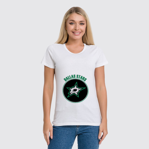 Заказать женскую футболку в Москве. Футболка классическая Dallas Stars от kspsshop - готовые дизайны и нанесение принтов.