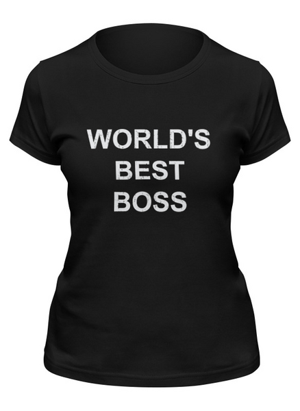 Заказать женскую футболку в Москве. Футболка классическая World's Best Boss от Celluloid - готовые дизайны и нанесение принтов.