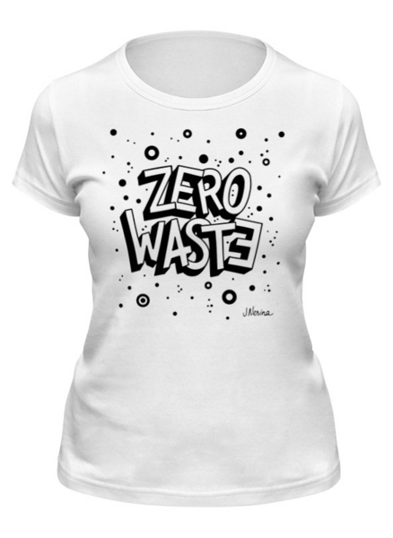 Заказать женскую футболку в Москве. Футболка классическая Zero Waste от cofynne - готовые дизайны и нанесение принтов.