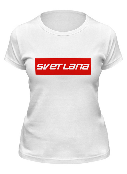 Заказать женскую футболку в Москве. Футболка классическая Svetlana от THE_NISE  - готовые дизайны и нанесение принтов.