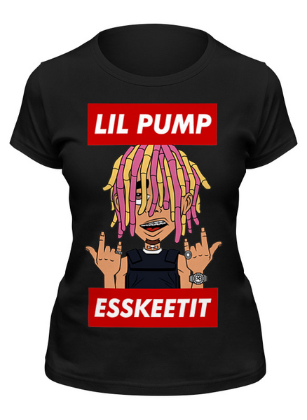 Заказать женскую футболку в Москве. Футболка классическая Lil Pump от geekbox - готовые дизайны и нанесение принтов.