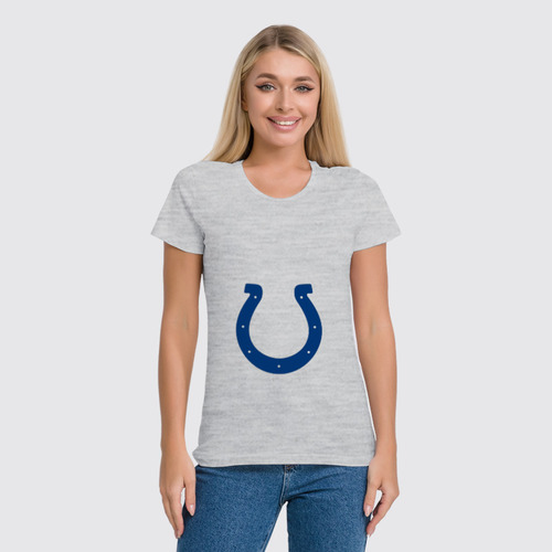 Заказать женскую футболку в Москве. Футболка классическая Indianapolis Colts от dobryidesign - готовые дизайны и нанесение принтов.