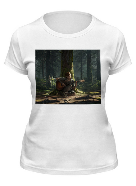 Заказать женскую футболку в Москве. Футболка классическая The last of us 2 от GeekFox  - готовые дизайны и нанесение принтов.