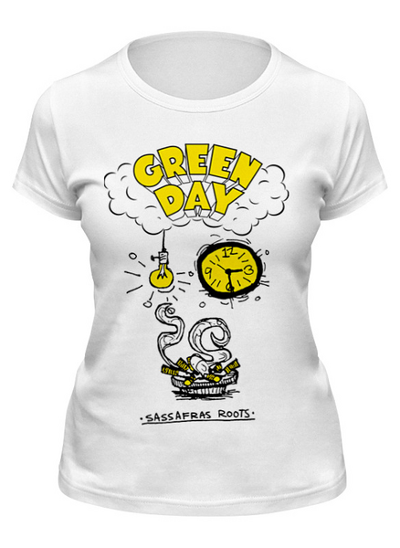 Заказать женскую футболку в Москве. Футболка классическая Green Day от geekbox - готовые дизайны и нанесение принтов.