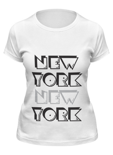 Заказать женскую футболку в Москве. Футболка классическая New York от pyzhik - готовые дизайны и нанесение принтов.