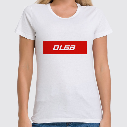 Заказать женскую футболку в Москве. Футболка классическая Ольга от THE_NISE  - готовые дизайны и нанесение принтов.