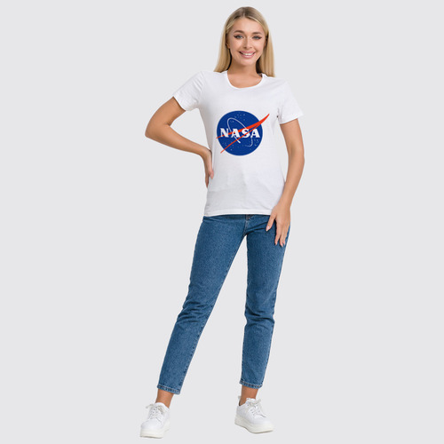 Заказать женскую футболку в Москве. Футболка классическая Nasa. Унисекс свитшот. от mis.20132014@yandex.ru - готовые дизайны и нанесение принтов.
