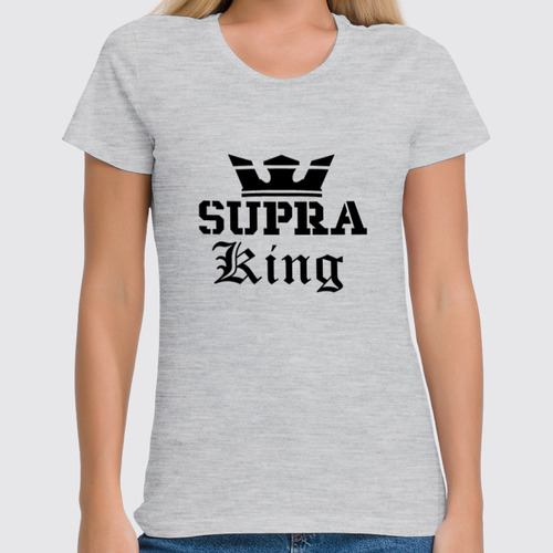 Заказать женскую футболку в Москве. Футболка классическая Supra King от TheAndarz  - готовые дизайны и нанесение принтов.