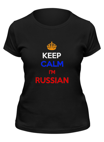 Заказать женскую футболку в Москве. Футболка классическая Keep Calm art от Leichenwagen - готовые дизайны и нанесение принтов.