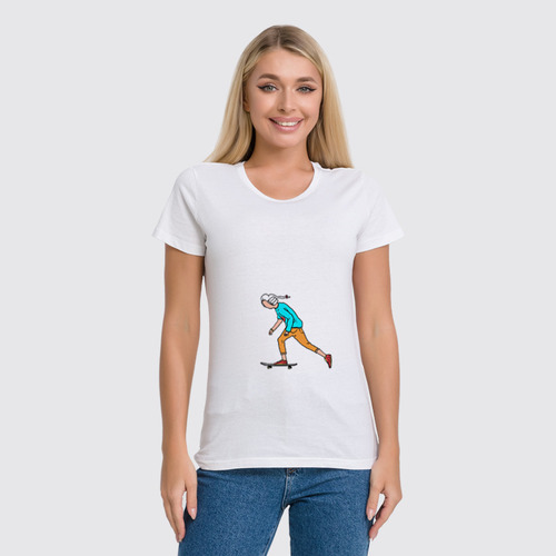 Заказать женскую футболку в Москве. Футболка классическая Скейтер от YellowCloverShop - готовые дизайны и нанесение принтов.