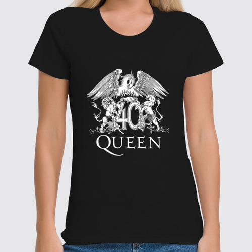 Заказать женскую футболку в Москве. Футболка классическая queen от robus - готовые дизайны и нанесение принтов.