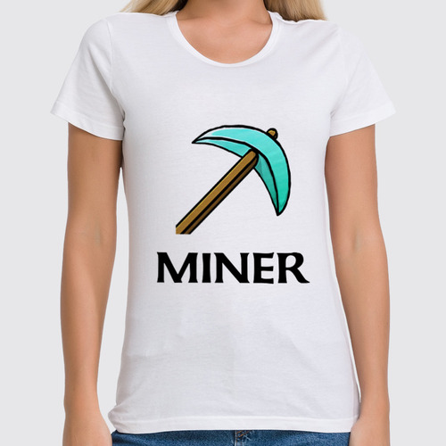 Заказать женскую футболку в Москве. Футболка классическая От канала Miner от miner - готовые дизайны и нанесение принтов.
