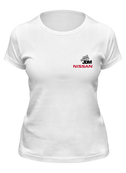 Заказать женскую футболку в Москве. Футболка классическая nissan jdm от Ваня Ванин - готовые дизайны и нанесение принтов.