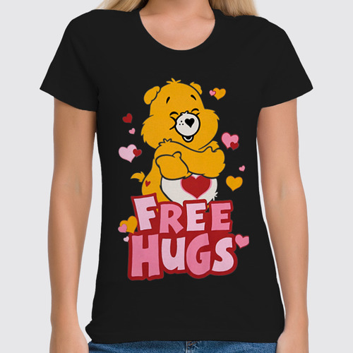Заказать женскую футболку в Москве. Футболка классическая Free Hugs от Leichenwagen - готовые дизайны и нанесение принтов.