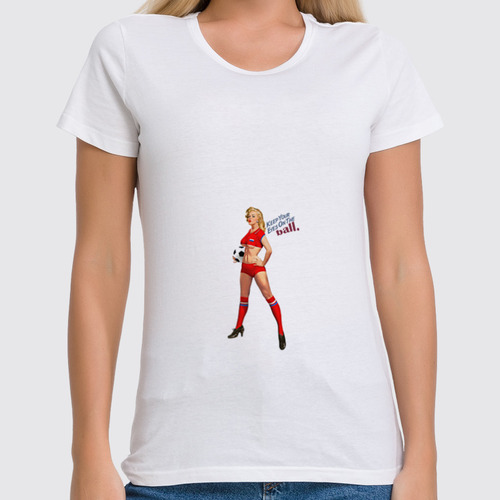 Заказать женскую футболку в Москве. Футболка классическая Pin Up от торгаш - готовые дизайны и нанесение принтов.