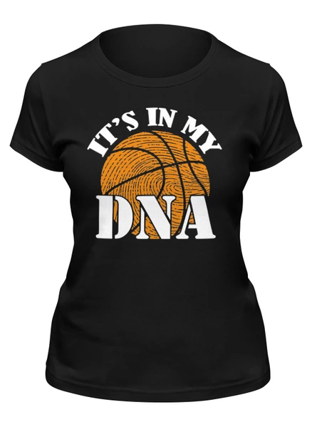 Заказать женскую футболку в Москве. Футболка классическая ДНК баскетбола от skynatural - готовые дизайны и нанесение принтов.