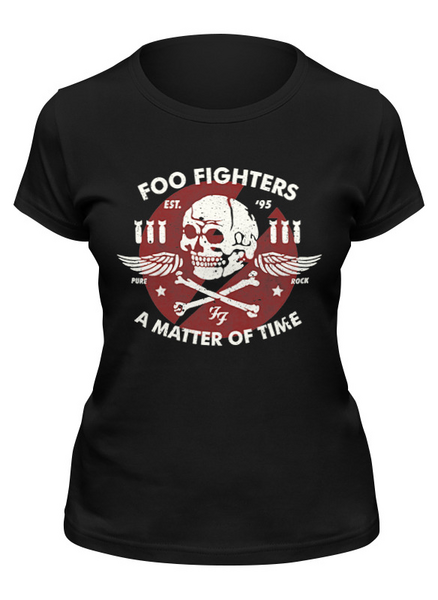 Заказать женскую футболку в Москве. Футболка классическая Foo Fighters от geekbox - готовые дизайны и нанесение принтов.