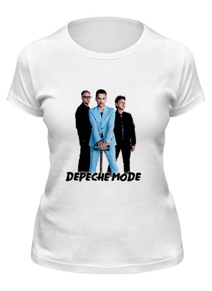 Заказать женскую футболку в Москве. Футболка классическая Depeche Mode 2017 от Black Pimpf - готовые дизайны и нанесение принтов.