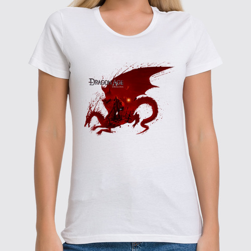 Заказать женскую футболку в Москве. Футболка классическая DRAGON AGE от robus - готовые дизайны и нанесение принтов.