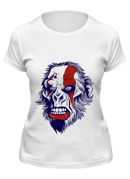 Заказать женскую футболку в Москве. Футболка классическая Gorilla Kratos от YellowCloverShop - готовые дизайны и нанесение принтов.