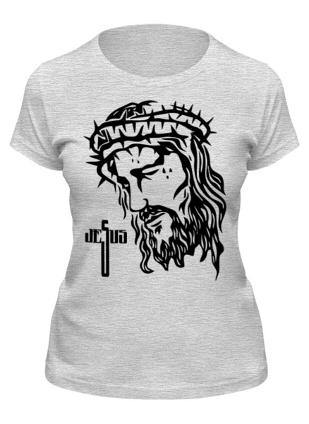Заказать женскую футболку в Москве. Футболка классическая Jesus Christ от balden - готовые дизайны и нанесение принтов.