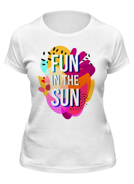 Заказать женскую футболку в Москве. Футболка классическая Summer от T-shirt print  - готовые дизайны и нанесение принтов.