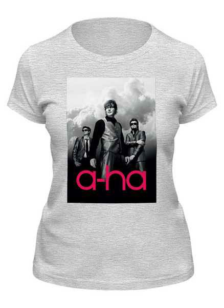 Заказать женскую футболку в Москве. Футболка классическая Группа A-ha от T-shirt print  - готовые дизайны и нанесение принтов.