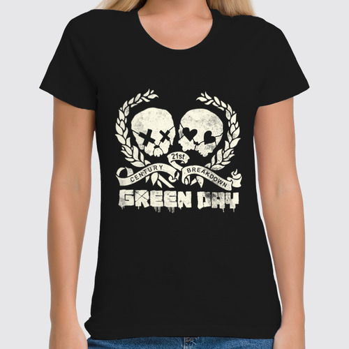 Заказать женскую футболку в Москве. Футболка классическая Green Day от geekbox - готовые дизайны и нанесение принтов.