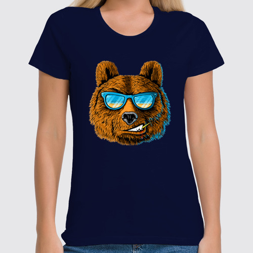 Заказать женскую футболку в Москве. Футболка классическая Papa Bear от balden - готовые дизайны и нанесение принтов.