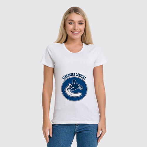 Заказать женскую футболку в Москве. Футболка классическая Vancouver Canucks от kspsshop - готовые дизайны и нанесение принтов.