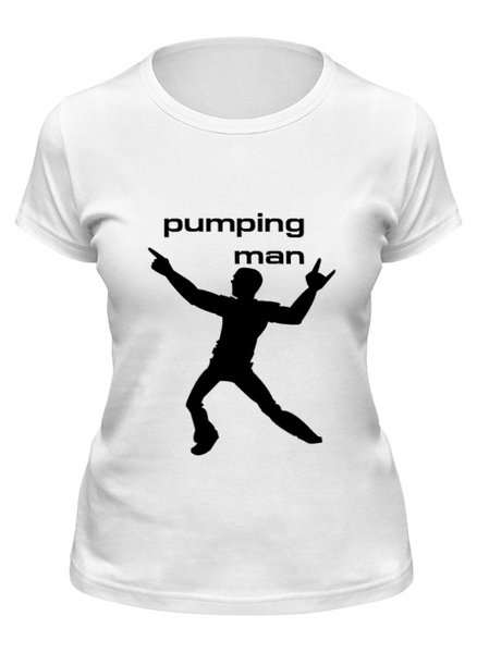 Заказать женскую футболку в Москве. Футболка классическая Pumping Man #1 от no.limit - готовые дизайны и нанесение принтов.